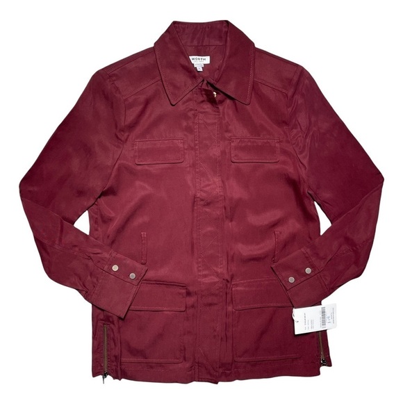 Worth Sienna Tencel Long Sleeve Collared Jacket P - Picture 1 of 8